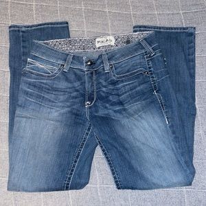Ariat Real Denim Jeans, Medium Distressed Wash, Size 32R